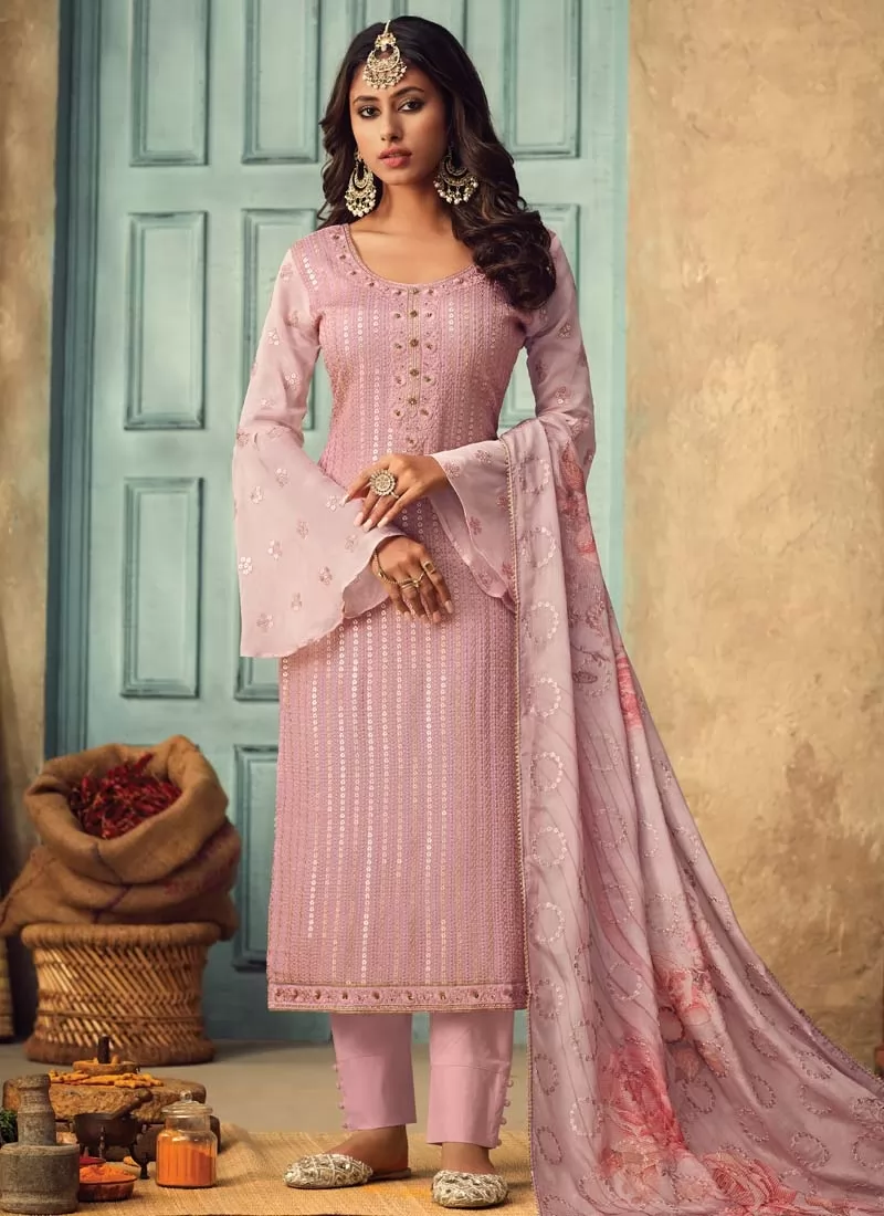 chiffon pakistani salwar kameez