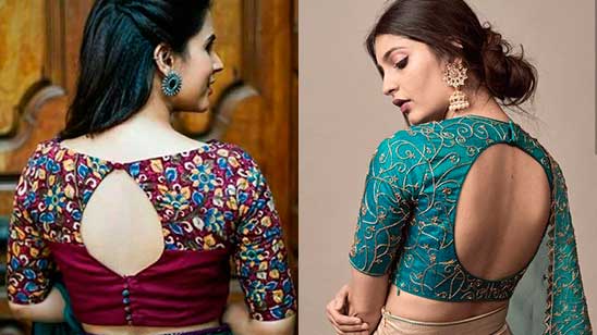saree blouse designs front and back1